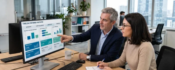 DAF analysant le coût de la paie et les indicateurs sociaux d'une entreprise