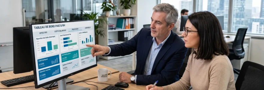 DAF analysant le coût de la paie et les indicateurs sociaux d'une entreprise